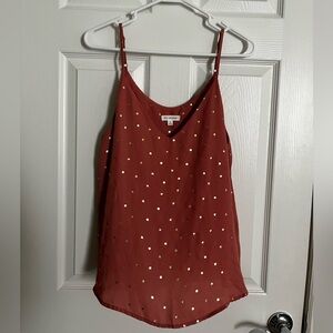Women’s Terracotta Polka Dot Top